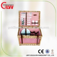 2017 popular cheap travel wicker picnic basket