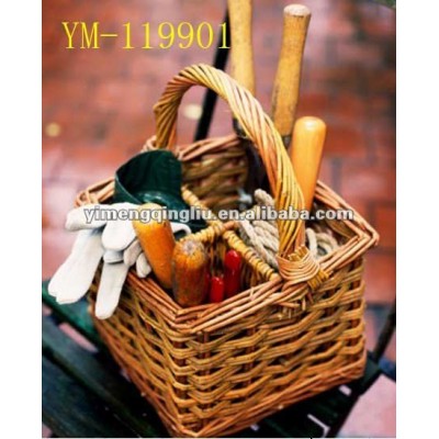 elegant wicker picnic basket